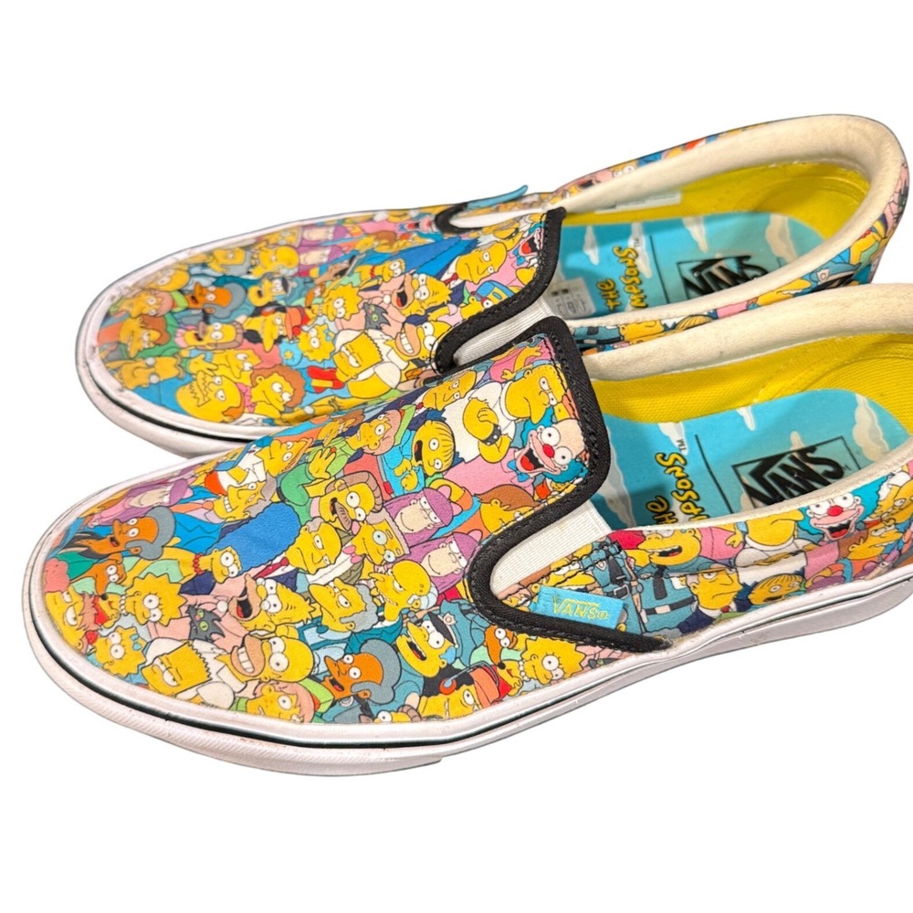 Vans x The Simpsons Classic Slip-On Character Collage Shoes Mens 7 Womens 8.5